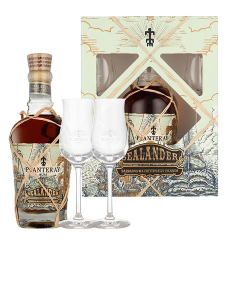 Coffret Planteray Rum Sealander + 2 verres PRO
